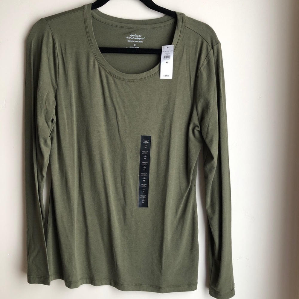 NWT Banana Republic Army Green Long Sleeve